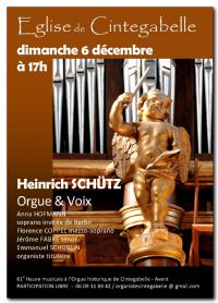 Concert Orgue & Voix. Le dimanche 6 décembre 2015 à cintegabelle. Haute-Garonne.  17H00